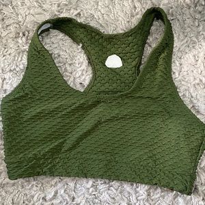 Croco Skin Top Olive Green